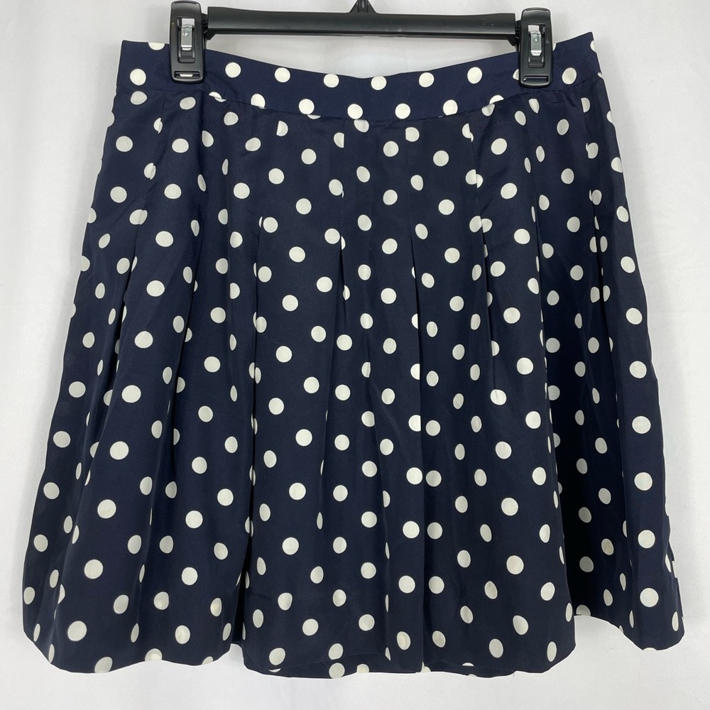 J. Crew Navy Polka Dot skirt